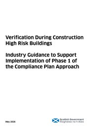 Verification during construction of high risk buildings. Industry guidance to support implementation of phase 1 of the compliance plan approach