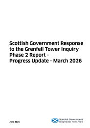 Scottish Government response to the Grenfell Tower inquiry Phase 2 report - progress update - March 2026