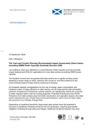 Town and Country Planning (Environmental Impact Assessment) (Data Centres exceeding 50MW Power Capacity) (Scotland) Direction 2026