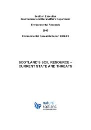 Scotland's soil resource - current state and threats