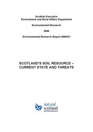 Scotland's soil resource - current state and threats