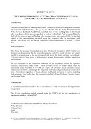 Executive note to the Water environment (controlled activities) (Scotland) amendment regulations 2007. SSI 2007/219