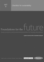 Foundations for the future - part 2: checklists for sustainability