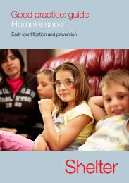 Homelessness - early identification and prevention