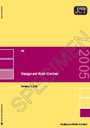JCT design and build contract. Revision 2 2009
