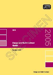 JCT design and build contract - guide. Revision 2009 - The Construction ...