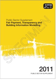 Public sector supplement: Fair payment, transparency and building information modelling (2011)