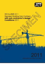 JCT standard building sub-contract with sub-contractor's design - conditions 2011 (includes New rules of measurement update - 2012) (Withdrawn)