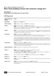 Amendment 1 issued March 2015 (effective from 6 April 2015): JCT minor works building contract with contractor's design 2011 (Withdrawn)