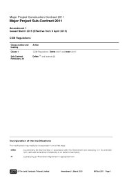 Amendment 1 issued March 2015 (effective from 6 April 2015): JCT major project sub-contract 2011 (Withdrawn)