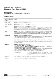 Amendment 1 issued March 2015 (effective from 6 April 2015): JCT measured term contract 2011 (Withdrawn)