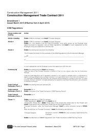 Amendment 1 issued March 2015 (effective from 6 April 2015): JCT construction management trade contract 2011 (Withdrawn)