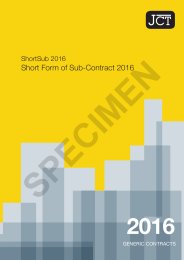 JCT short form of sub-contract 2016 (Withdrawn)