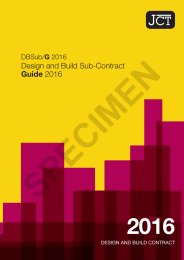 JCT design and build sub-contract guide 2016 (Withdrawn)