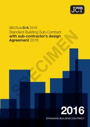 JCT standard building sub-contract with sub-contractor's design - agreement 2016 (Withdrawn)