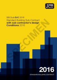 JCT standard building sub-contract with sub-contractor's design - conditions 2016 (Withdrawn)