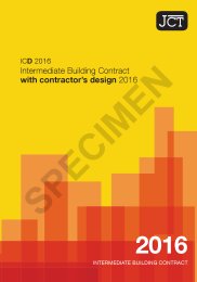 JCT intermediate building contract with contractor's design 2016