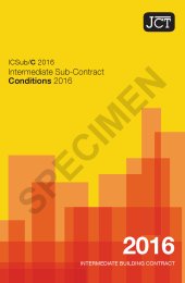 JCT intermediate sub contract conditions 2016 (Withdrawn)