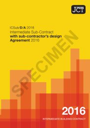 JCT intermediate sub-contract with sub-contractor's design agreement 2016 (Withdrawn)