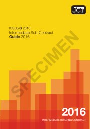 JCT intermediate sub-contract guide 2016 (Withdrawn)