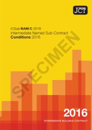 JCT intermediate named sub-contract conditions 2016 (withdrawn)