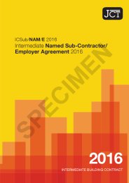 JCT intermediate named sub-contractor/employer agreement 2016 (Withdrawn)