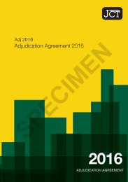 JCT adjudication agreement 2016