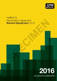 JCT adjudication agreement - named adjudicator 2016