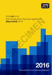 JCT pre-construction services agreement - specialist 2016 (Withdrawn)