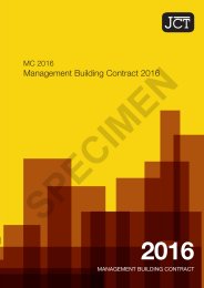 JCT management building contract 2016