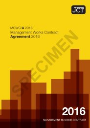 JCT management works contract agreement 2016