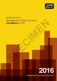 JCT management works contract conditions 2016