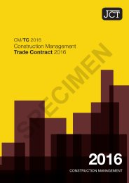 JCT construction management trade contract 2016