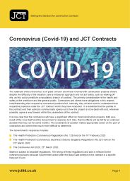 Coronavirus (Covid-19) and JCT contracts