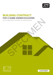 JCT building contract and consultancy agreement for a home owner/occupier (HO/C and HO/CA)