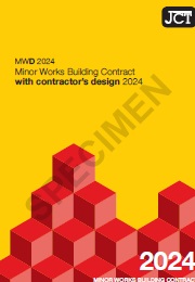 Minor works building contract with contractor's design 2024