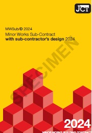 Minor works sub-contract with sub-contractor's design 2024