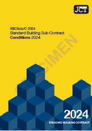 Standard building sub-contract conditions 2024