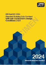 Standard building sub-contract with sub-contractor's design conditions 2024