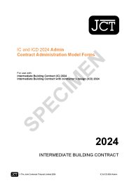 IC and ICD 2024 Admin. Contract administration model forms