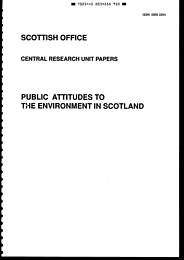 Public attitudes to the environment in Scotland