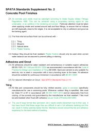 SPATA standards supplement No. 2: concrete pool finishes