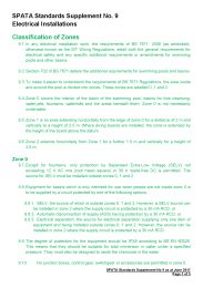 SPATA standards supplement No. 9: electrical installations