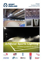 Artificial sports lighting - updated guidance for 2012