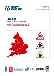 Flooding - how to plan ahead. What to do to minimise the impact of future flooding of your sports facilities