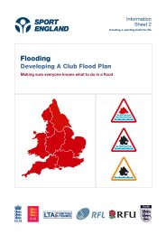 Flooding - developing a club flood plan. Making sure everyone knows what to do in a flood