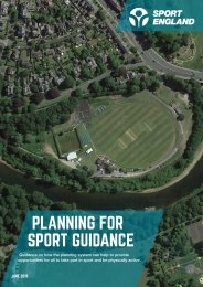 Planning for sport guidance. Guidance on how the planning system can help to provide opportunities for all to take part in sport and be physically active