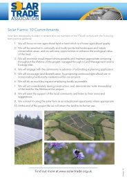 Solar farms: 10 commitments