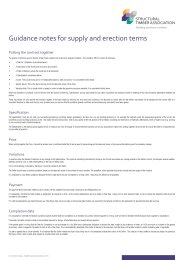 Guidance notes for supply and erection terms