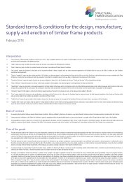 Standard terms and conditions for the design, manufacture, supply and erection of timber frame products